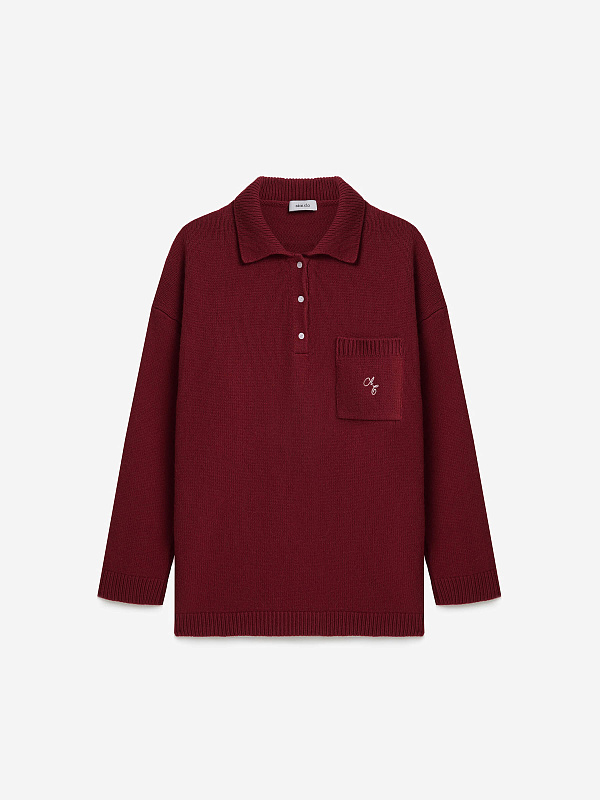 Удлиненный джемпер регби с вышивкой, фото 1