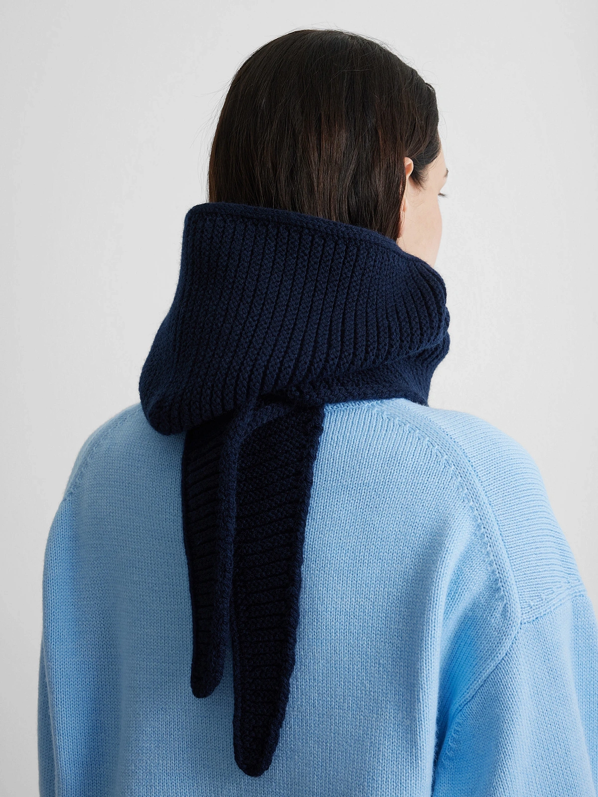 Капюшон-шарф, темно-синий, фото 6