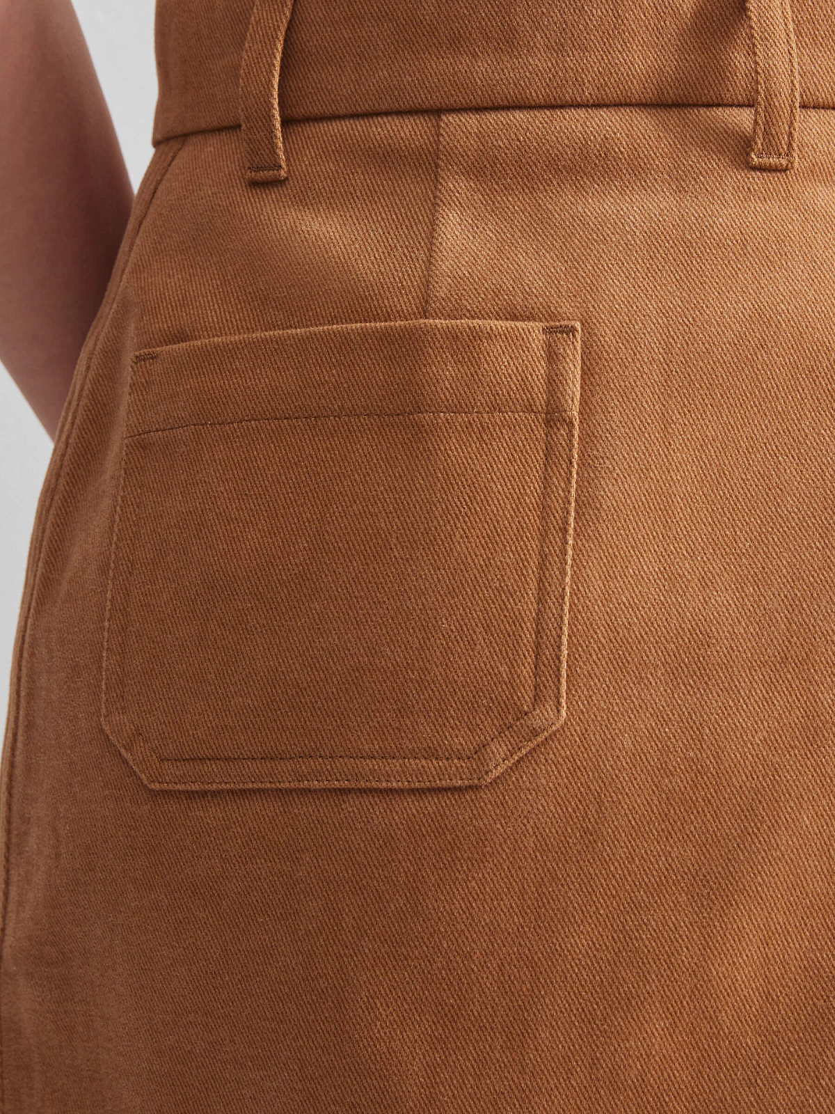 Юбка мини из денима 0218, терракотовый