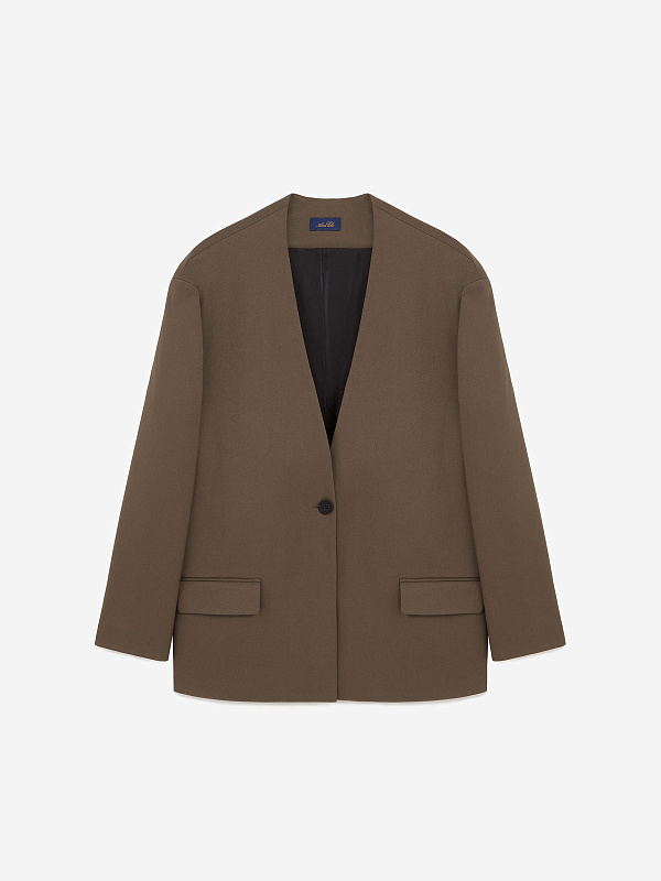 Жакет однобортный без лацканов, фото 1