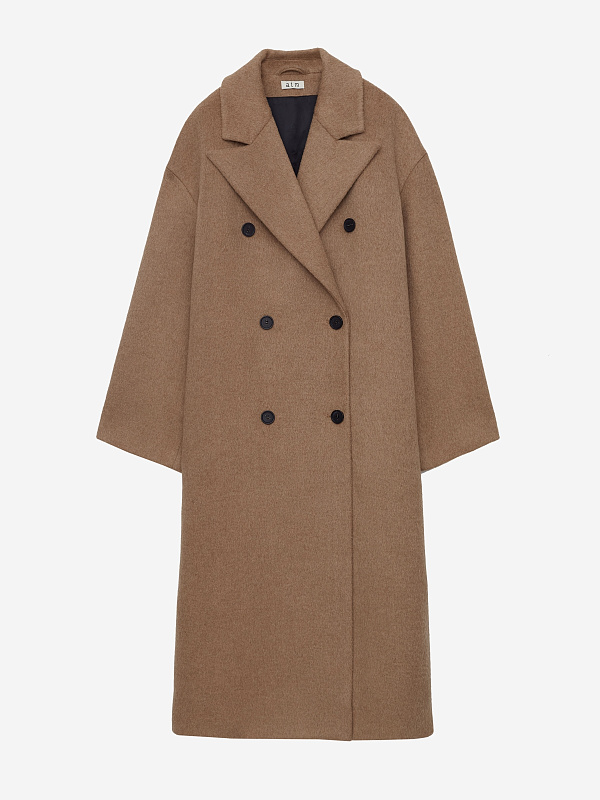 Пальто А-силуэта двубортное удлиненное, фото 1