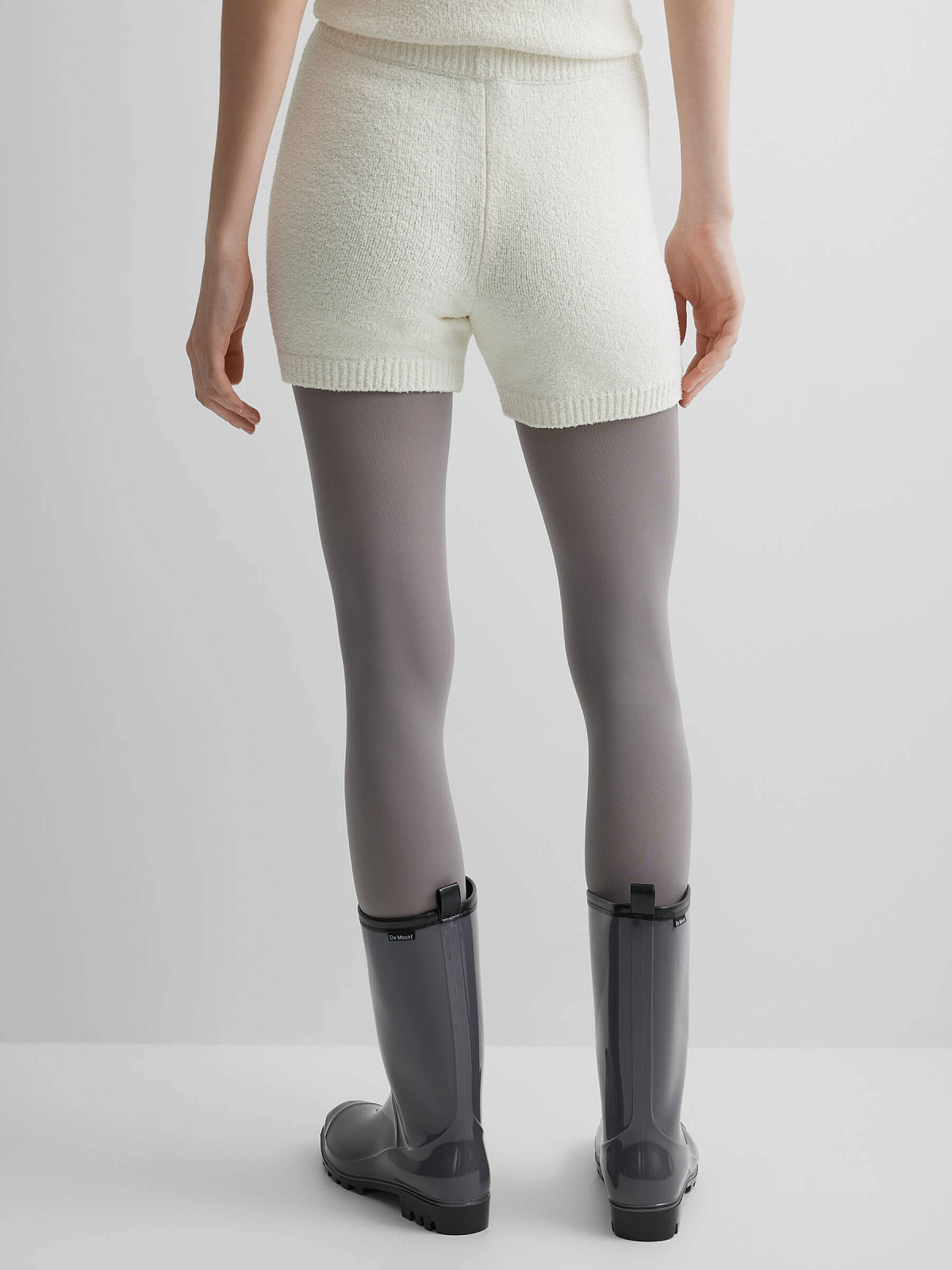 Шорты из хлопка букле, белый