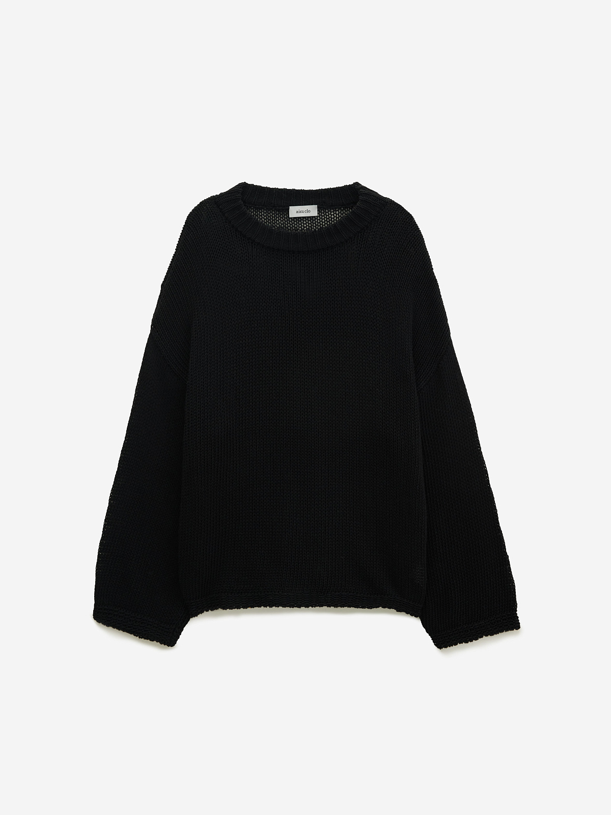 Джемпер сеточка из 100% хлопка, черный