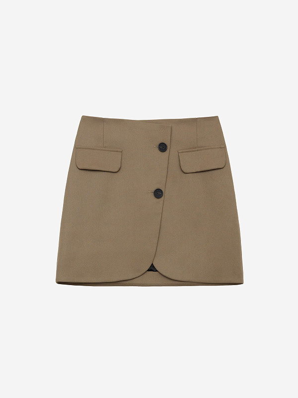 Юбка-мини из костюмной ткани, фото 1