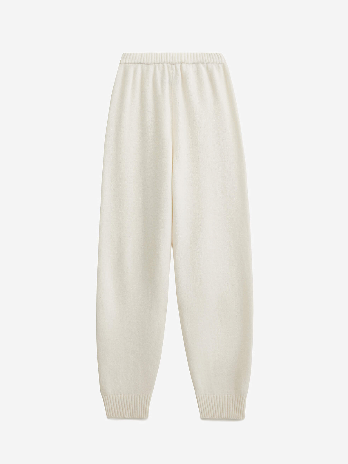 Брюки вязаные джоггеры из 100% мериноса, молочный