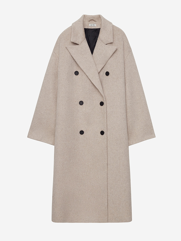 Пальто А-силуэта двубортное удлиненное, фото 1