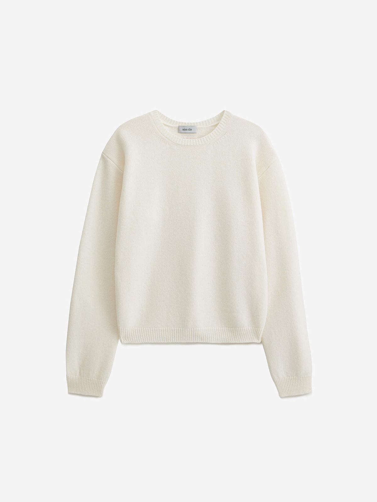 Джемпер свободного кроя из 100% мериноса, молочный