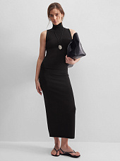 Юбка макси из вискозы, черный