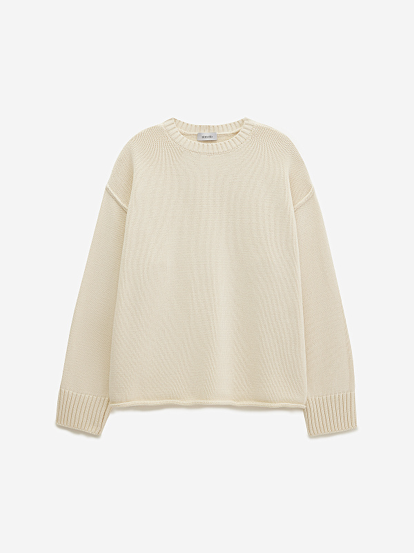 Джемпер из хлопка с необработанным краем, фото 1