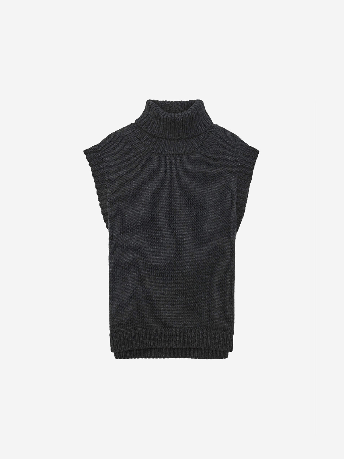 Жилет с воротом, антрацит