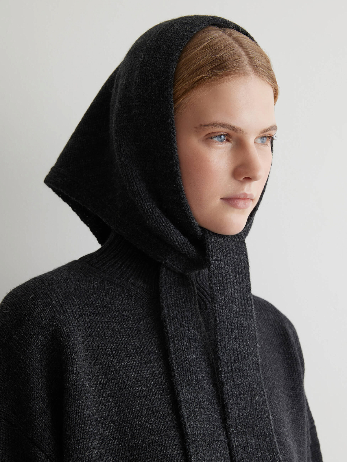 Косынка из шерсти, антрацит