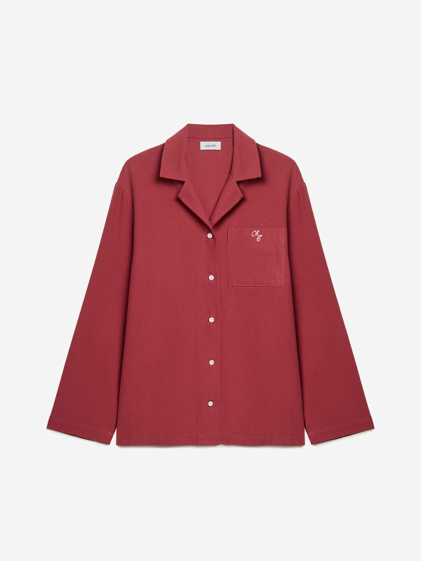 Рубашка льняная с длинным рукавом с вышивкой, фото 1