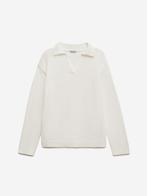 Джемпер-поло из хлопка букле, фото 1