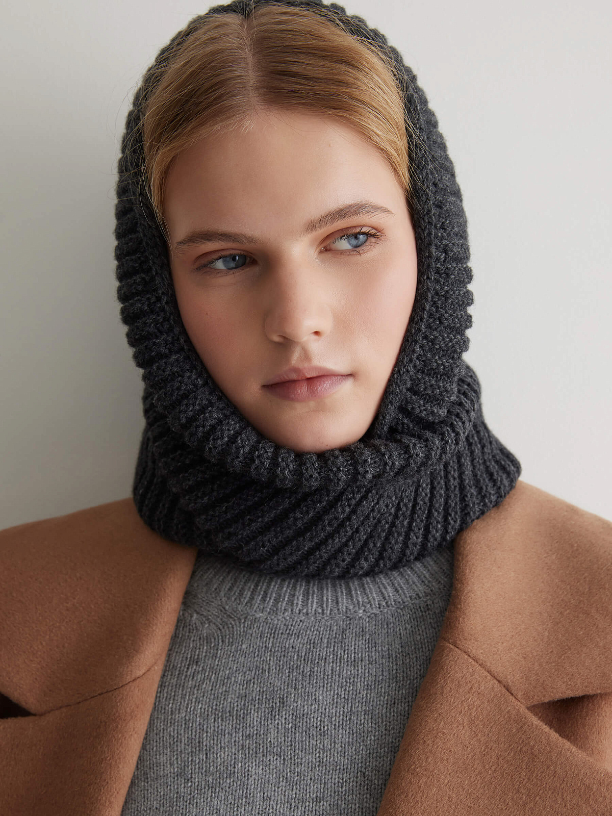 Капюшон-шарф, антрацит