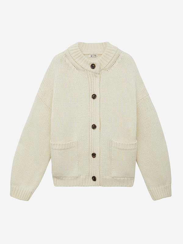 Кардиган на пуговицах крупной вязки, фото 1