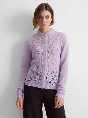 Кардиган из мохера с ажуром, фото 2