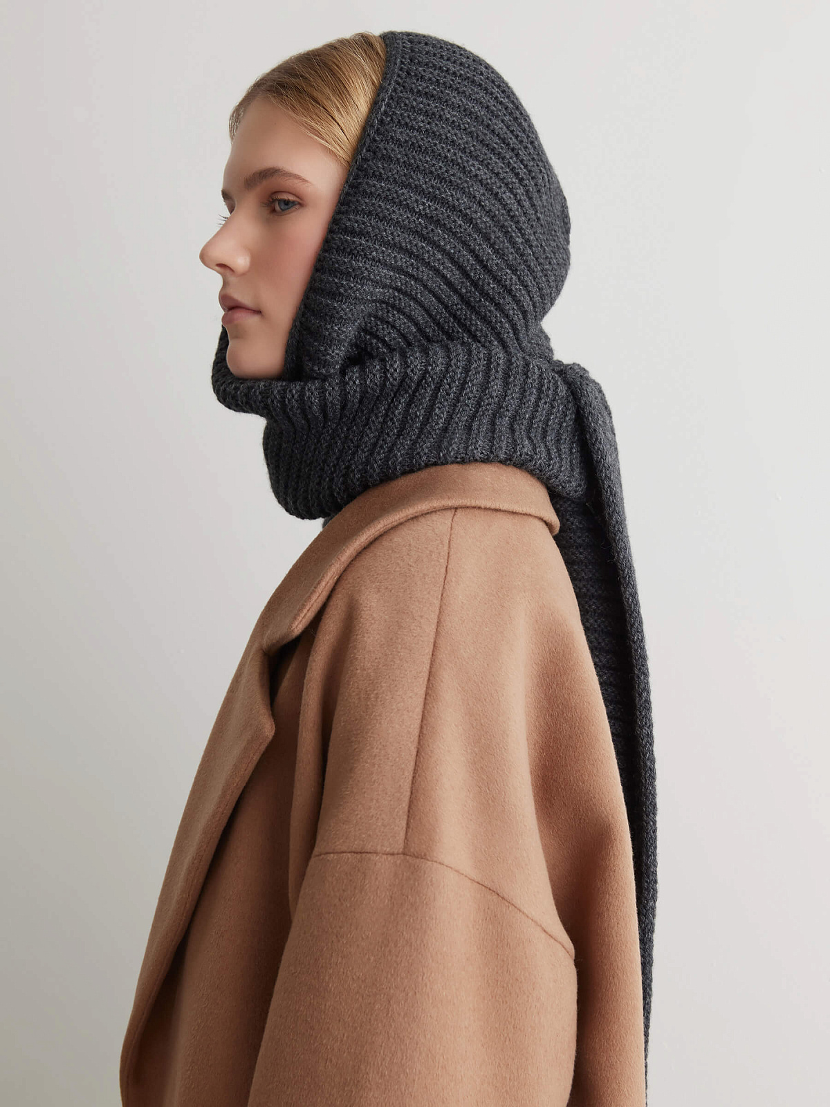 Капюшон-шарф, антрацит