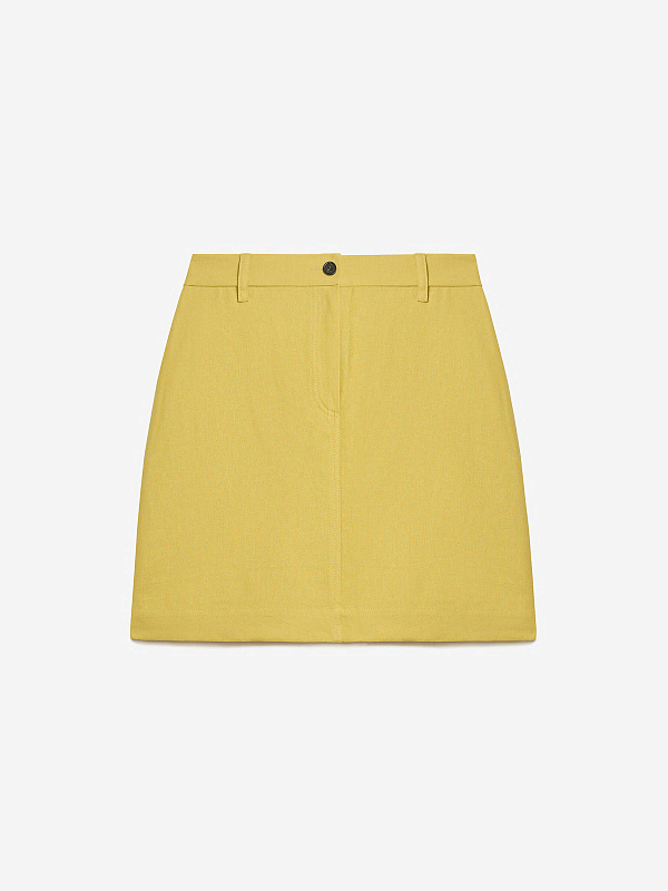 Юбка мини из льняной ткани, фото 1