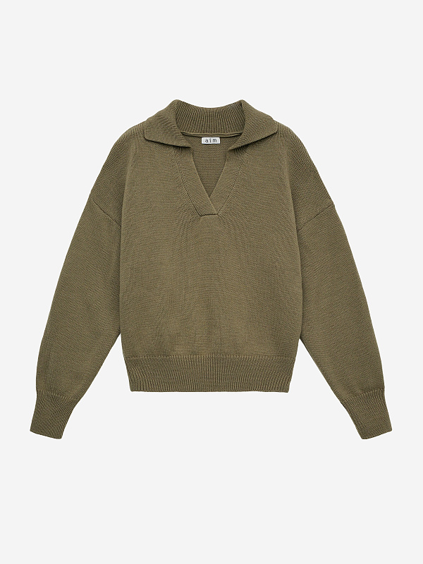 Джемпер-поло свободного кроя, фото 1