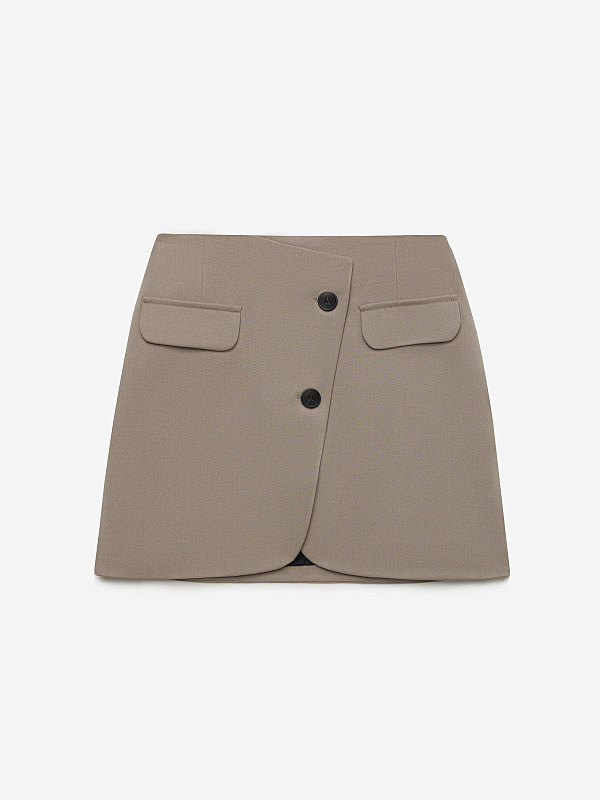 Юбка-мини из костюмной ткани, фото 1