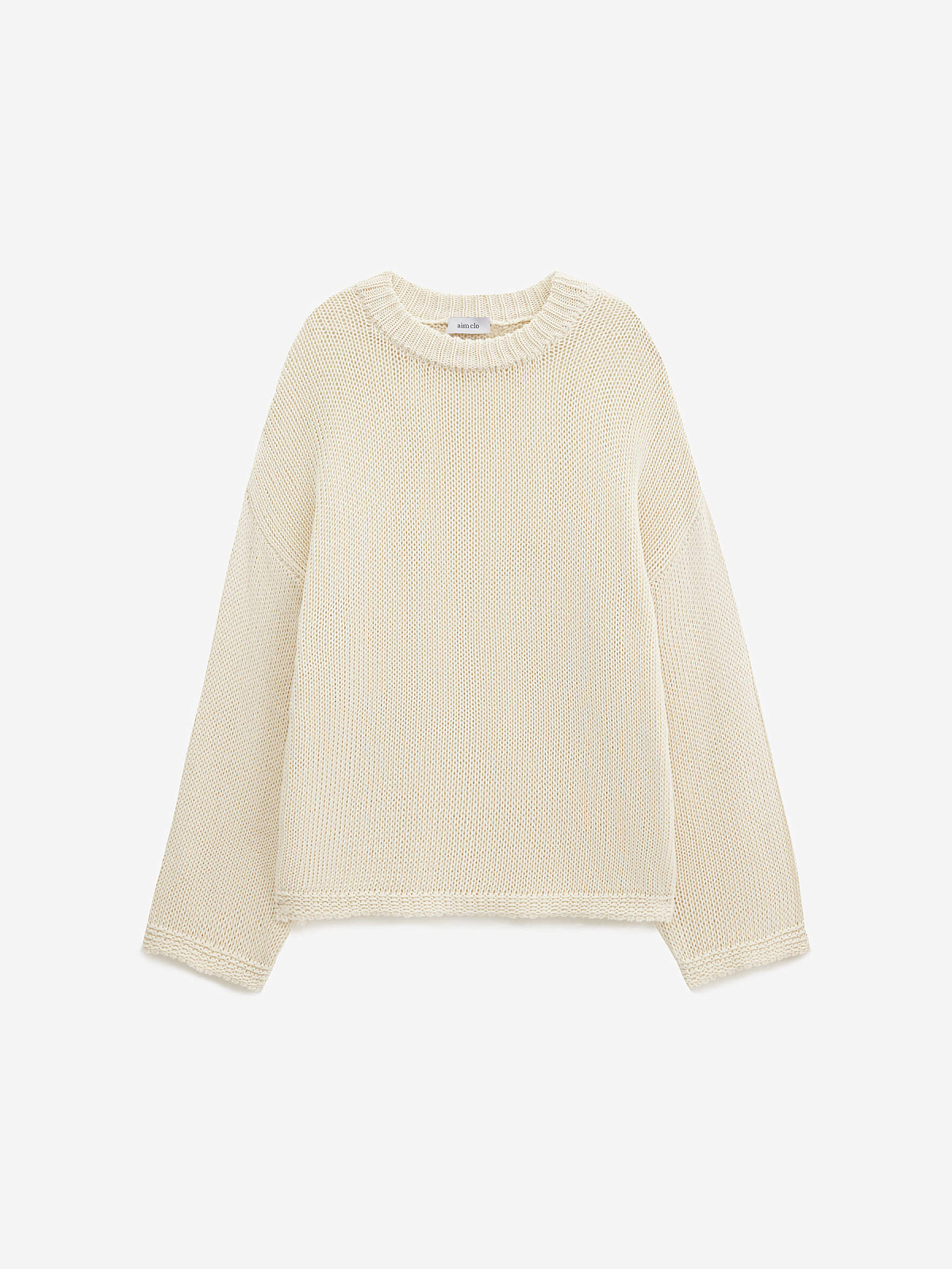 Джемпер сеточка из 100% хлопка, молочный