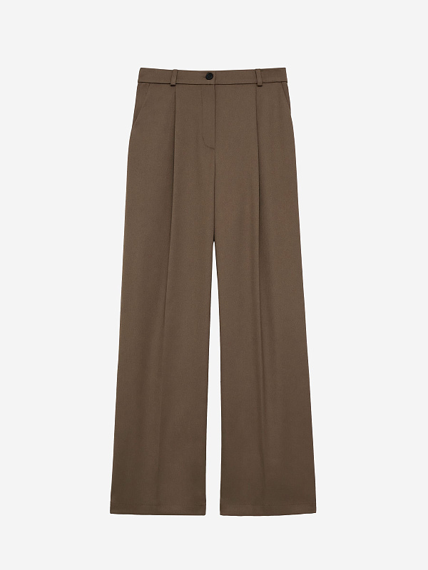 Брюки свободного кроя с защипами, фото 1