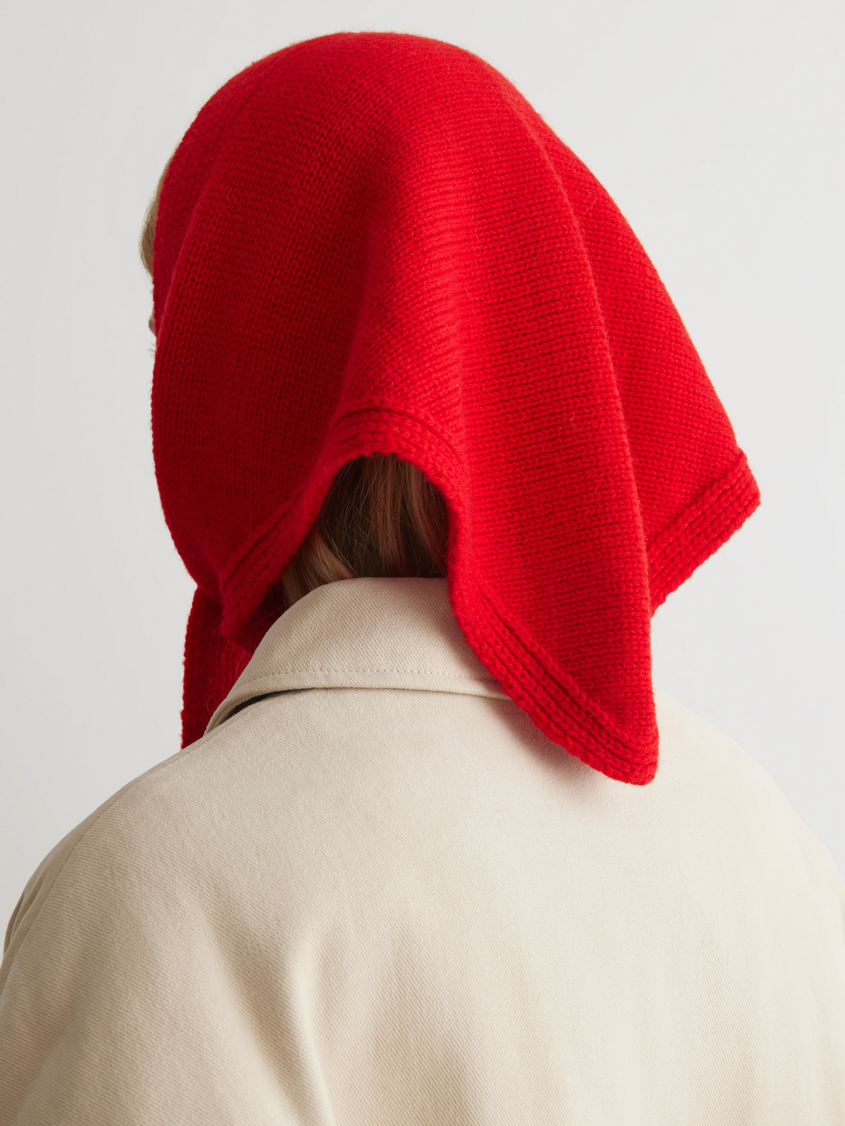 Косынка из шерсти, красный