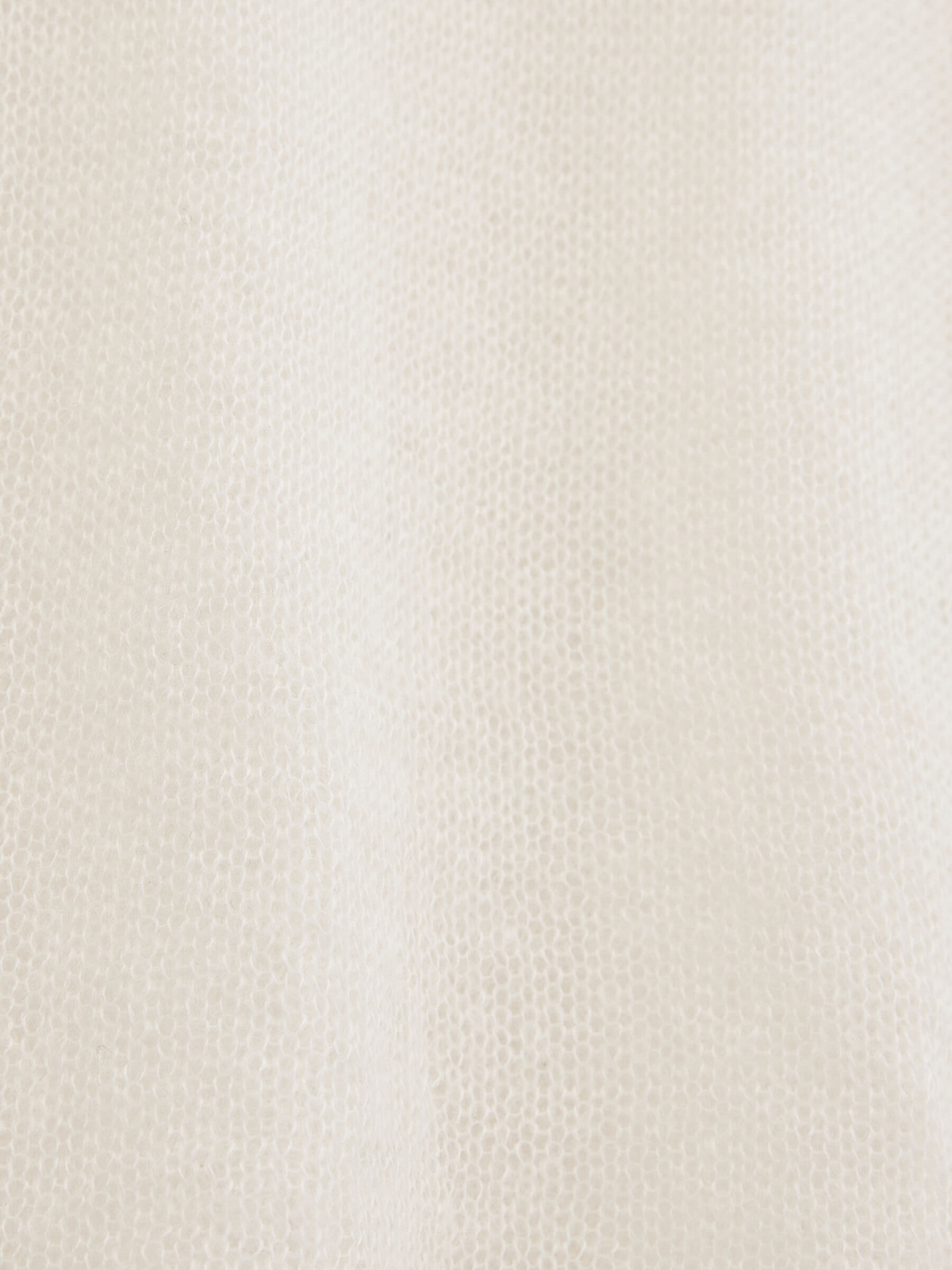 Джемпер вязаный из мохера, молочный