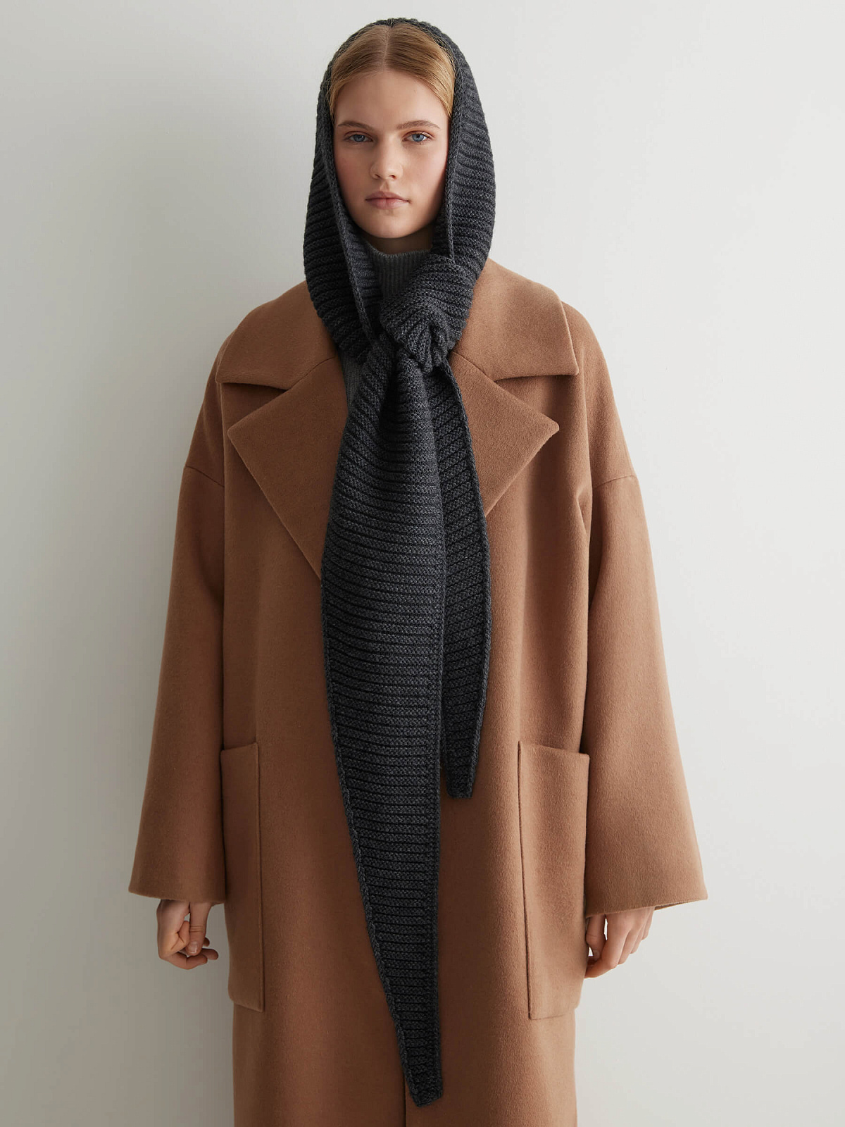 Капюшон-шарф, антрацит