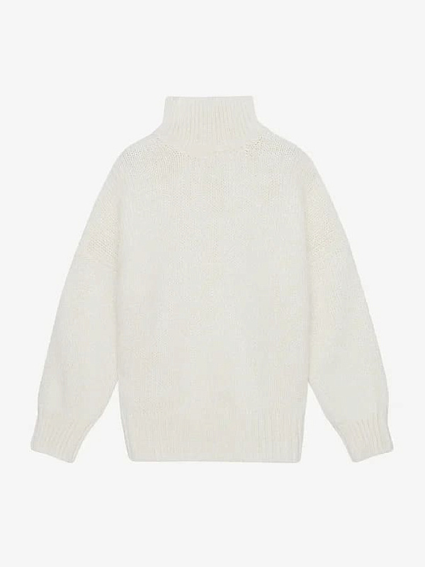 Свитер свободного кроя крупной вязки, фото 1