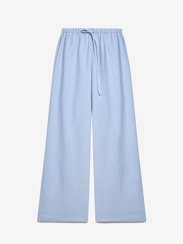 Брюки из льняной ткани на резинке, фото 1