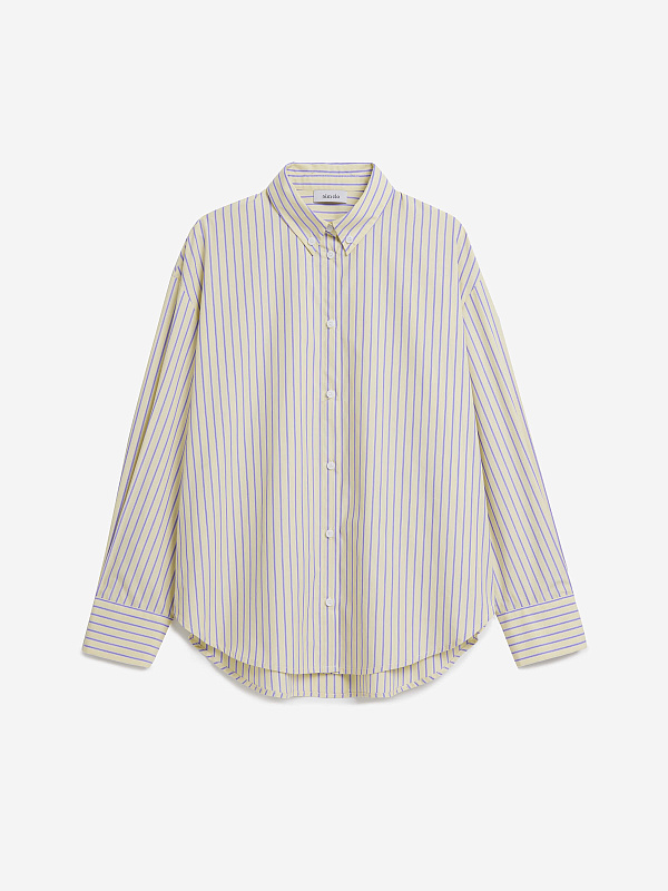 Рубашка свободного кроя в полоску, фото 1