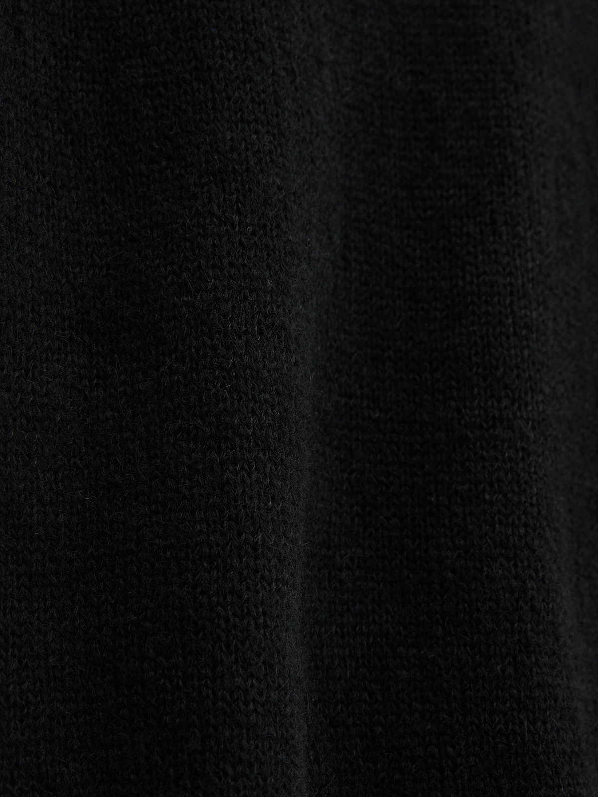 Поло с коротким рукавом из мохера, черный