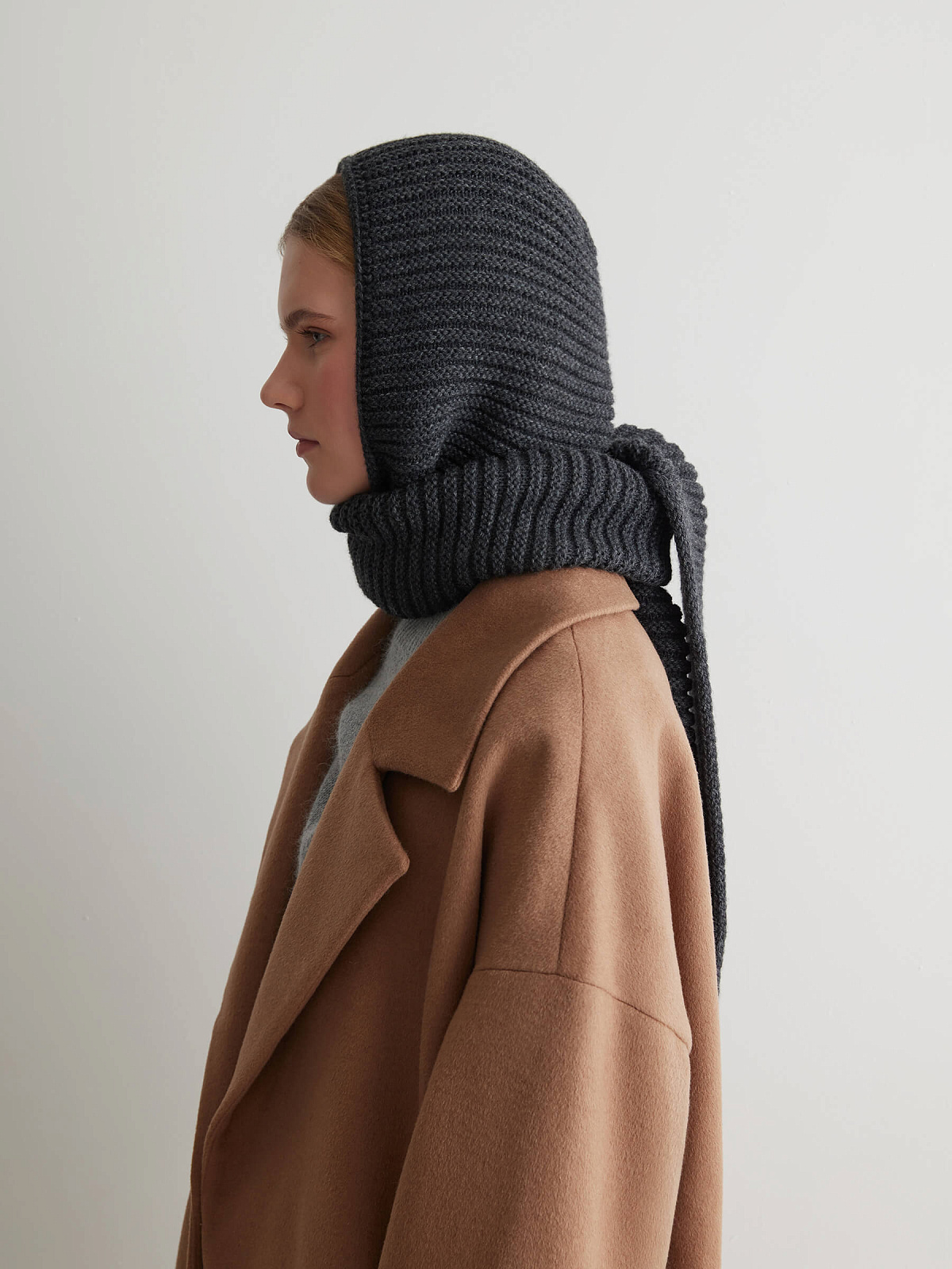 Капюшон-шарф, антрацит