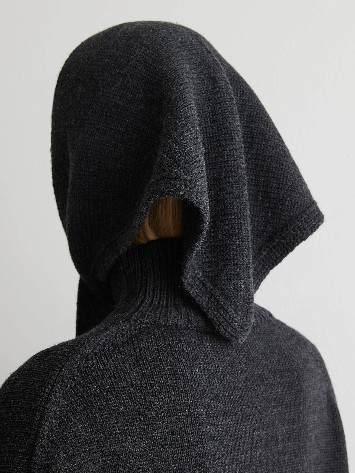 Косынка из шерсти, антрацит
