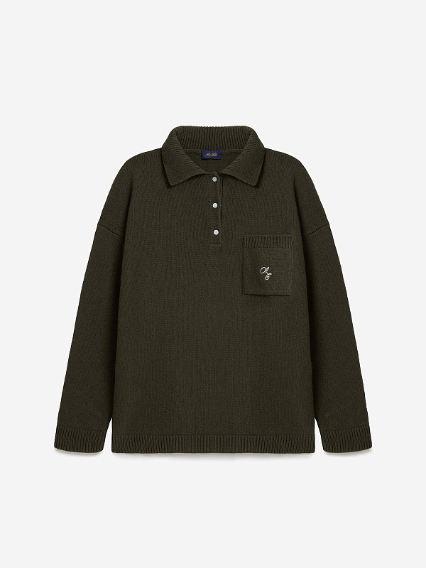 Удлиненный джемпер регби с вышивкой, фото 1