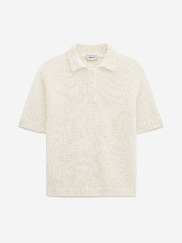 Поло с коротким рукавом из мохера, фото 1