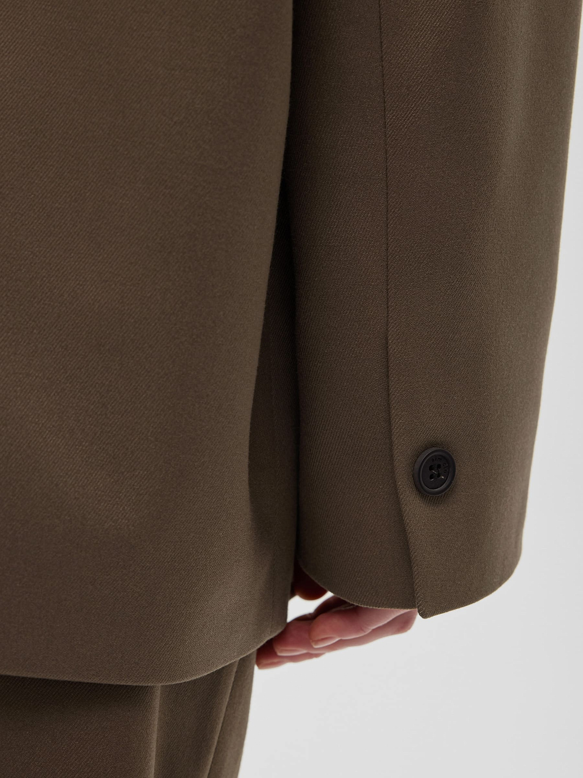 Жакет однобортный без лацканов 0212, кофейный