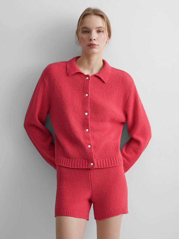 Кардиган из хлопка букле, фото 1