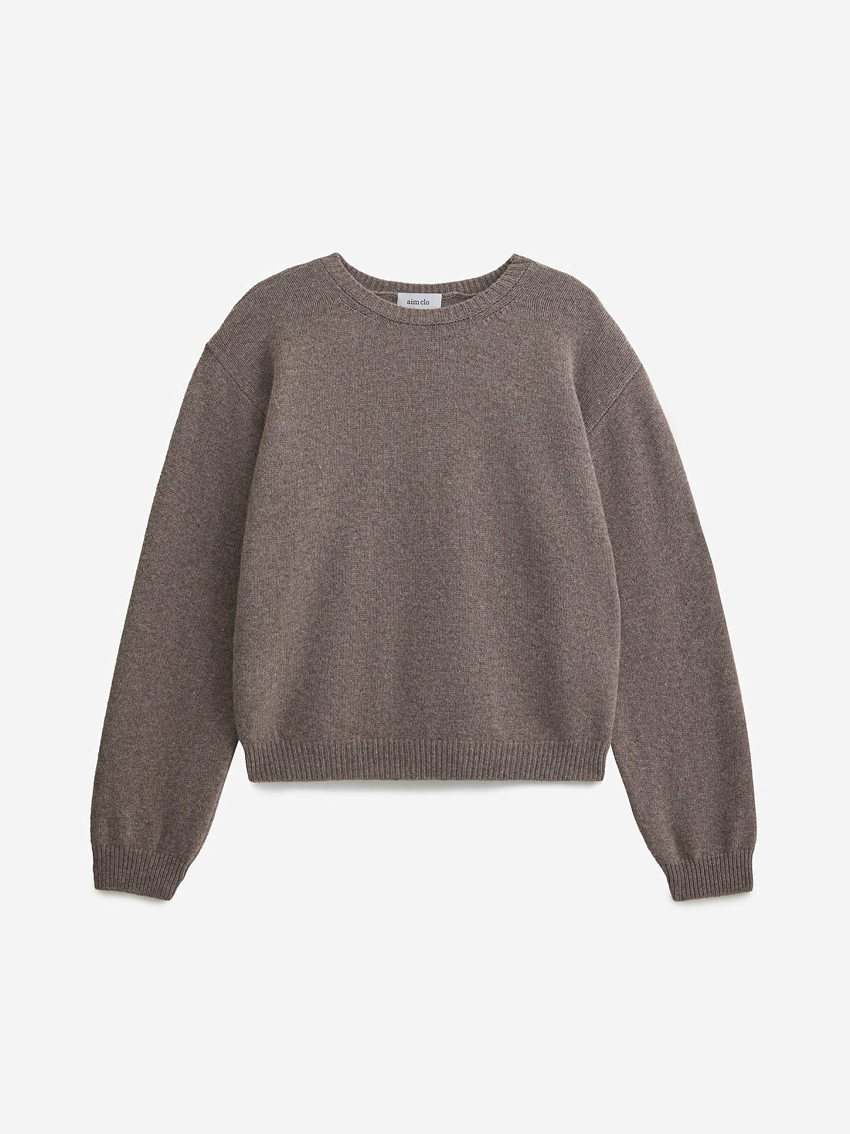 Джемпер свободного кроя из 100% мериноса, коричневый меланж