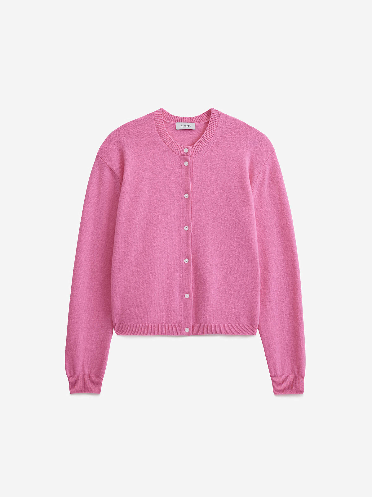 Кардиган на пуговицах из 100% мериноса, розовый
