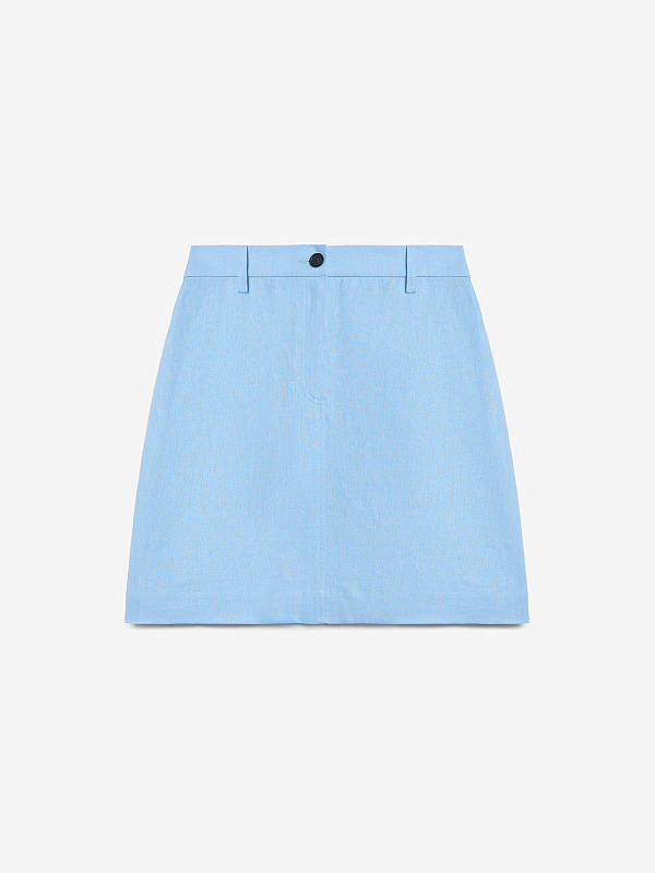 Юбка мини из льняной ткани, фото 1