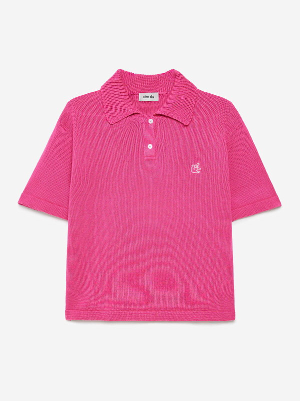 Поло с коротким рукавом из хлопка с вышивкой, фото 1