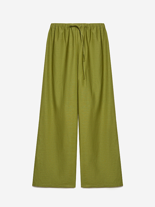 Брюки из льняной ткани на резинке, фото 1