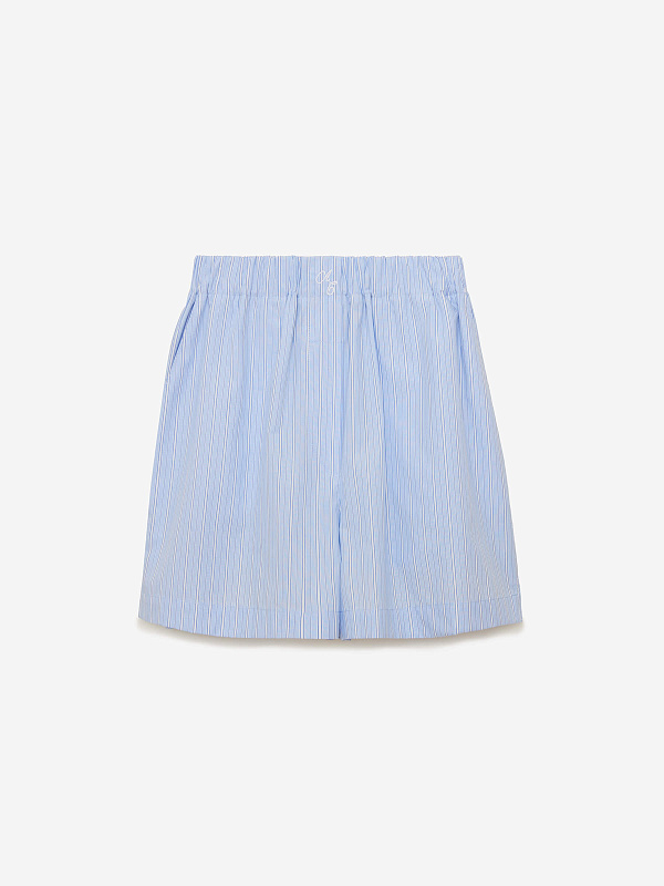 Шорты короткие из хлопка в полоску 0141, фото 1