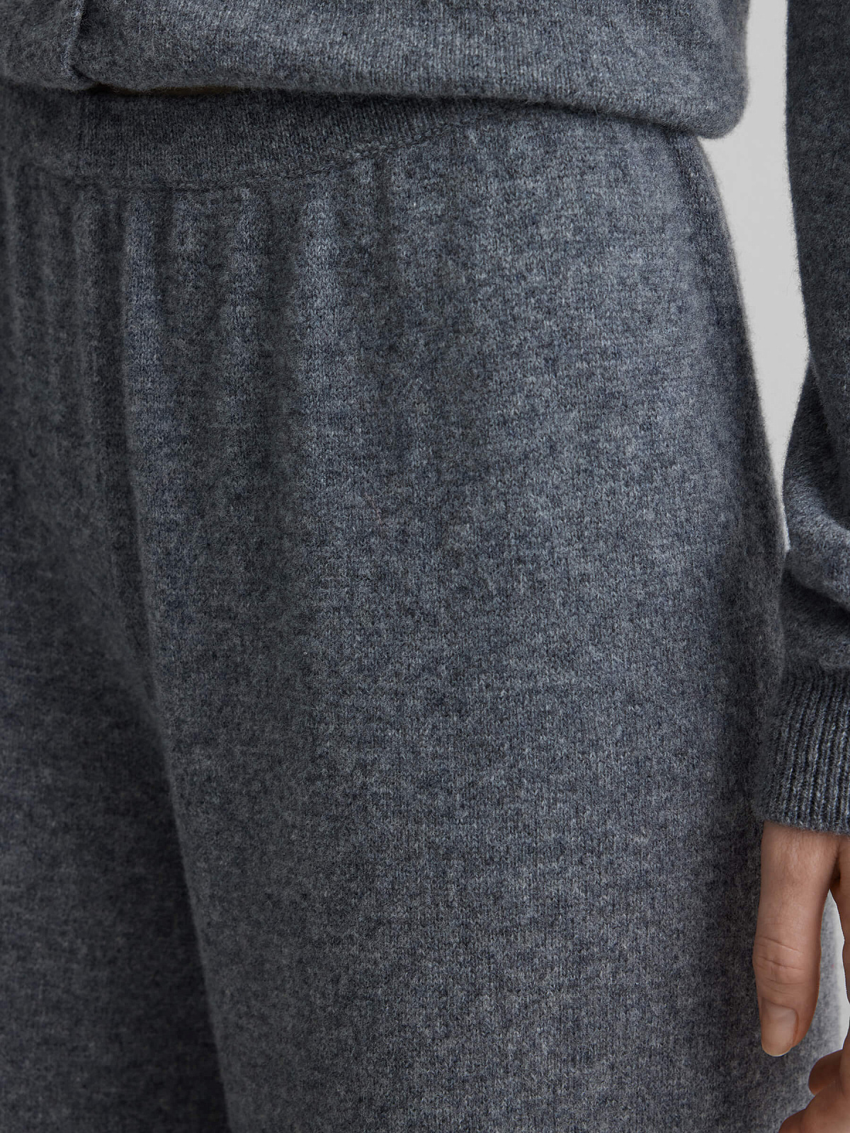 Брюки вязаные из 100% мериноса, серый