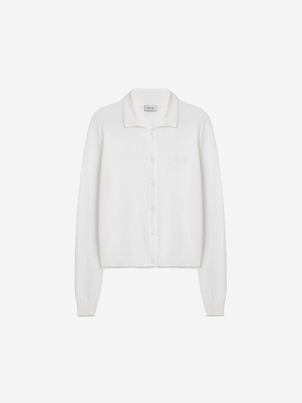 Кардиган с воротником с ангорой с вышивкой, фото 1