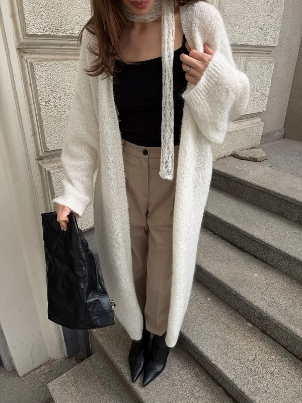 Брюки свободного кроя с защипами, серо-бежевый, фото 1