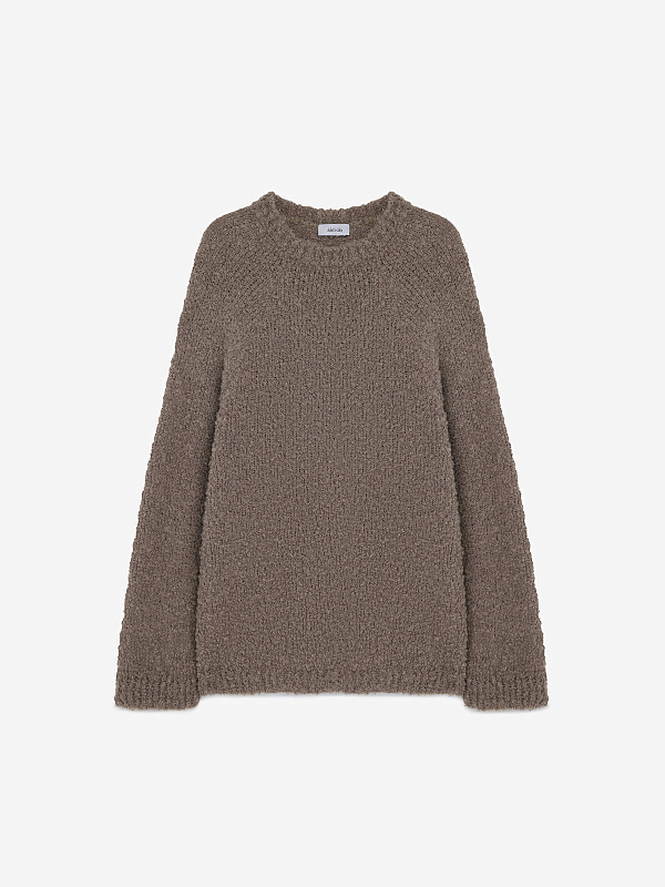 Джемпер удлиненный букле из альпаки и шерсти, фото 1