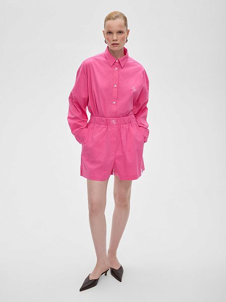 Шорты женские из хлопка цвет розовая фуксия 3270₽